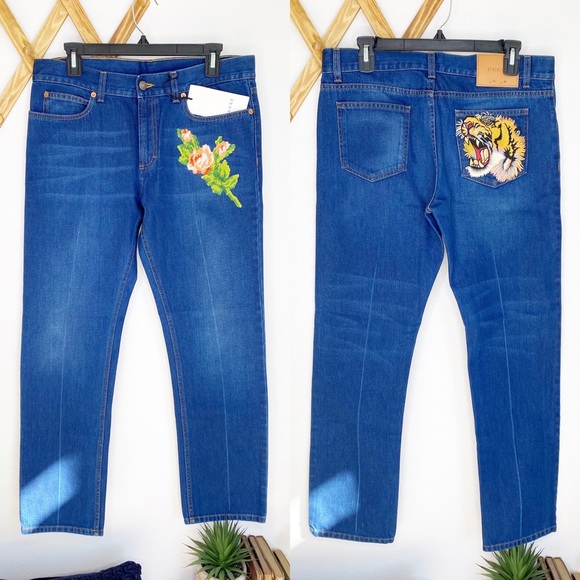 gucci jeans tiger